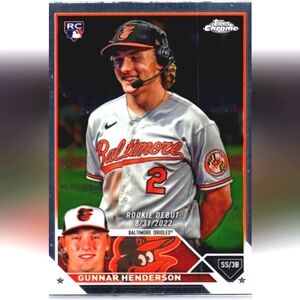 Gunnar Henderson Rookie ⚾ MLB Baseball Trading Card 🔥 Baltimore Orioles